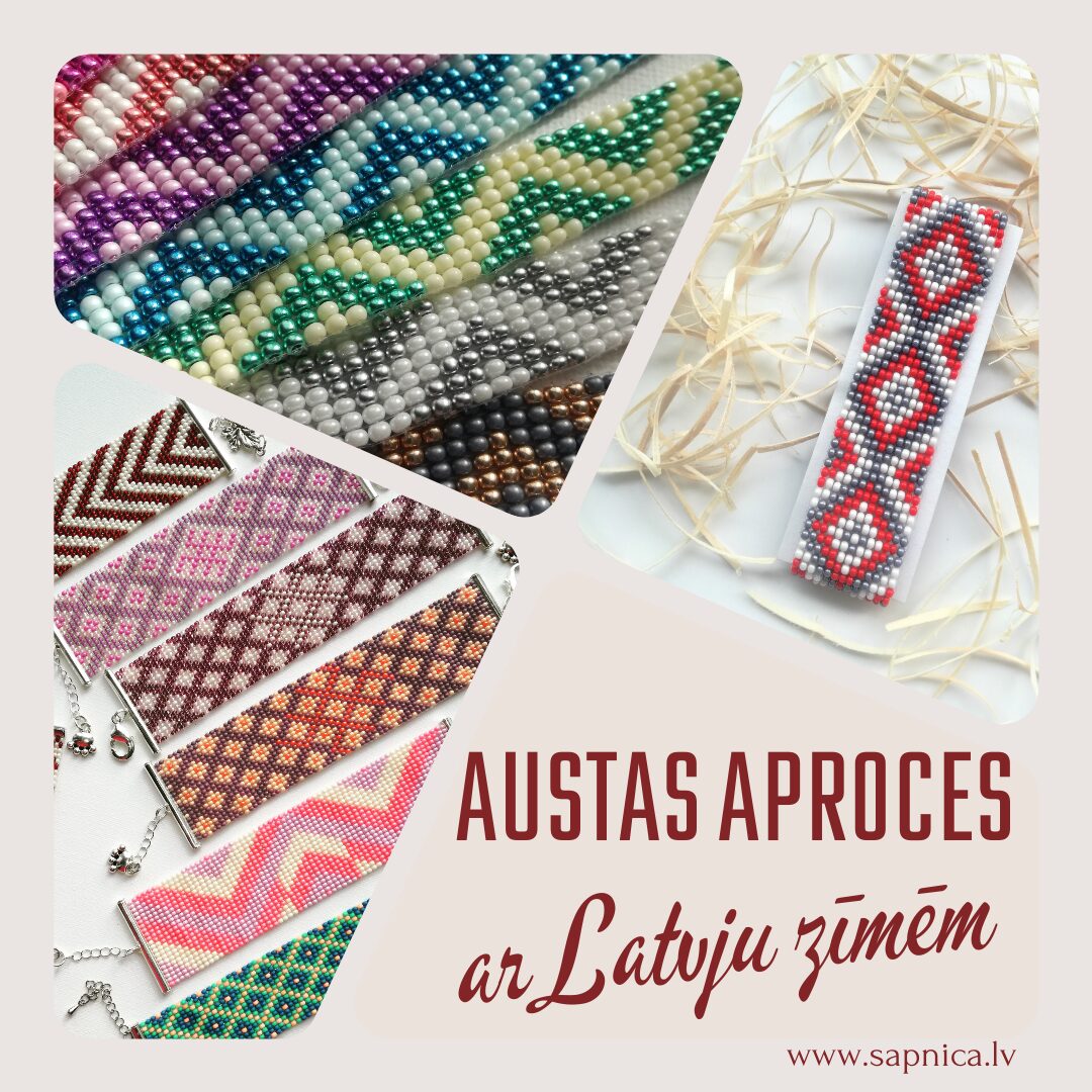 Austas aproces ar Latvju zīmēm. Radošās darbnīcas. Meistarklases. Latvju zīmes. Sapnīca.